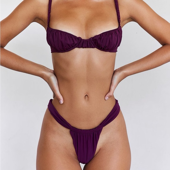 NWT House of CB ‘Athens’ Gathered Bikini Bottom - Picture 2 of 9